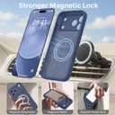 Magnetic for iPhone 17 Pro Case [Compatible with Magsafe] [Premium Silicone Satin-Smooth Touch] Slim Shockproof Anti-Scratch Microfiber Lining Case, 6.3 inch, Navy Blue