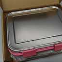BOSEDSANG Stainless Steel Kids Leak-Resistant Bento Lunch Box, 3-Compartments with Silicone Container, Dishwasher-Safe, Child-Friendly Design for School, Picnics & Travel,BPA-Free (Pink)