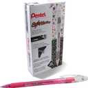 Pentel Sparkle Pop Metallic Gel Pen, (1.0mm) Bold Line, Pink, Box of 12 Pens (K91-DP)