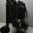 300L Large Collapsible Wagons Carts with Big All-Terrain Beach Wheels, Foldable Shopping Wagon Cart, Heavy Duty 480lbs Load, Folding Utility Cart for Groceries Garden Sport (Black)