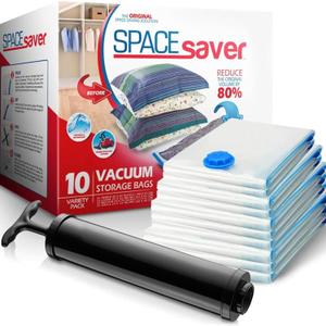15-Pack Variety Vacuum Storage Bags for Comforters, Blankets & Clothes Vacuum Sealed Compression Bags with Hand Pump Space Saver Storage Bags for Bedding, Travel & Organization (3S, 4M, 4L & 4XL)