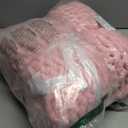 Bigacogo Chunky Knit Blanket Throw 40"x60", 100% Hand Knitted Chenille Throw Blanket, Soft Thick Yarn Cable Knit Blanket, Cute Rope Knot Crochet Throw Blankets for Couch Bed Sofa (Pink)