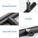 HOME EDIT Black Cabinet Handles 3 Inch Hole Spacing Stainless Steel Drawer Pulls for Cabinets, Dresser, Bathroom 30 Pack