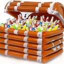 120+ Cans Super Large Capacity Inflatable Treasure Chest Drink Cooler, Ocean Pirate Birthday Themed Party Supplies, Summer Outdoor Pool Party Decorations