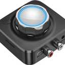 Bluetooth 5.0 Receiver Bluetooth Audio Receiver Adapter for Music Streaming Sound System, RCA AUX 3.5mm Wireless Audio Adapter for Smartphones TV PC Car Speaker TF Card