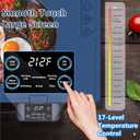 Waterproof Electric Food Warming Mat, Food Grade Silicone Warming Tray with 17 Temp Setting and 6 Hours Timer, Full Surface Warming Mat for Food, Roll Up Food Warmer Mat for Parties (Navy Blue)