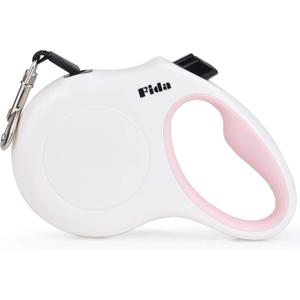 Fida Retractable Dog Leash, 16 ft Dog Walking Leash for Small Dogs up to 26lbs, Tangle Free, White