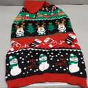 cyeollo Dog Christmas Sweater, Dog Clothes for Large Dogs Xmas Dogs Outfits Turtleneck Knitted Doggie Sweater with Leash Hole Girl & Boy, 3XL