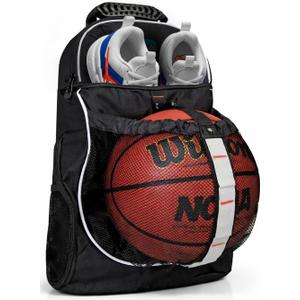 Hard Work Sports Basketball Backpack with Ball Compartment Spacious Shoe Storage for Basketball, Large Sports Bag