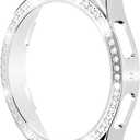 SUPOIX Band with Case Compatible for Samsung Galaxy Watch 8/7/6 40mm 44mm, 20mm Women Bling Replacement Strap & PC Protective Bumper Face Cover for Galaxy Watch 8/7/6 (Size Optional)