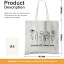 Floral Teachers Canvas Tote Bag, Teacher Appreciation Gifts, Floral Teachers Shoulder Bag, Shoulder Bag for Women, Teacher Gifts from Students