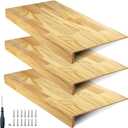16 * 36 in Wooden Wire Shelf Cover 3 PCS Removable Pantry Shelf Cover Wire Rack Covers with Screw Accessories for Kitchen Closet Bathroom Store Office