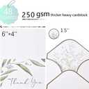 Crisky 50 Pack Greenery Thank You Greeting Cards with Envelopes & Stickers.6 Design Watercolor Greenery Greeting Cards Perfect for: Wedding/BabyShower/Birthday/Graduation. 4x6 Folded, Tented, Bulk
