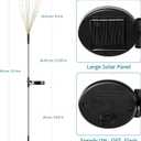 2 x JJGoo Solar Firework Lights, 2 Pack 120 LEDs 2 Lighting Modes Solar Garden Lights Outdoor Waterproof for Yard Patio Walkway Pathway Party Wedding Christmas Decorative- Cool White