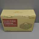 Heated Blanket Electric Throw 50''X60''-Fluffy Ultra Soft Electric Blanket with 3D Stylish Design, 240g Plus 200g Sherpa, 5 Heating Levels and 4 Hours Auto Off, Machine Washable, Gray