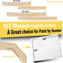 ECOIOU DIY Canvas Stretcher Bars 16x24 Inch Canvas Frame, Sturdy Stretcher Frames for Oil Paintings, Prints, Paint by Numbers & Posters(Need Extra Size to wrap Around The Frame)