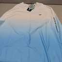 Men's Long Sleeve Rash Guard Quick Dry Swim Shirts UPF 50+ UV Sun Protection Tee Surfing Tops(White/Blue,XL)