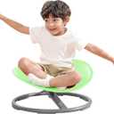 BABAMU Autism Kids Swivel Chair, Sit and Spin Chair for Kids, ADHD Sensory Integration Therapy, Training Body Coordination, Wobble Disk for Toddlers, Improve Focus, Metal Base Non Slip SaferGreen