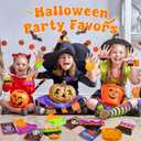 Halloween Party Favors for Kids,24 Packs Mini Pop Fidget Toys with Novelty Cards, Bulk Trick or Treat Keychain for Toddler Teen Age 3-8,8-12,Halloween Goodie Bag Stuffers Classroom Prizes Sensory Toy