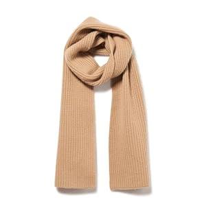 Vince Mens Cashmere Blend Shaker Stitch Rib Knit Scarf, Camel, OS