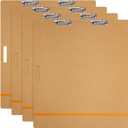 Lincia 4 Pcs Artist Sketch Tote Board with Clips Handle Rubber Band, 5 mm Thickness Drawing Painting Clipboards Large Portable Lightweight Brown Pad for Class Artists Student (23 x 26 Inch)
