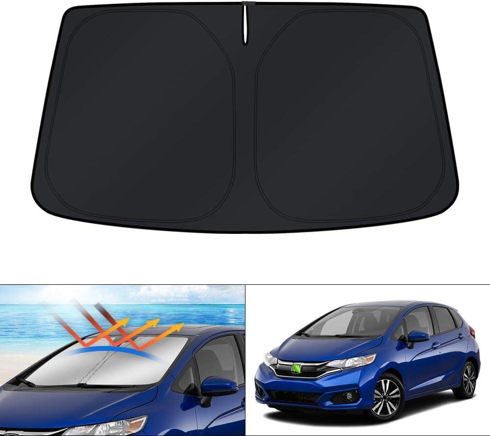 KUST Windshield Sun Shade for Honda Fit 2007-2024 Accessories Sunshade Foldable Window Sun Protector Block UV Rays Keep Car Cooler