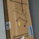 Vaunn Medical Pneumatic Adjustable Overbed Bedside Table With Wheels (Hospital and Home Use) (Walnut Brown)