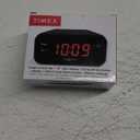 Timex Alarm Clock with Large Display, Digital Alarm Clock for Bedroom Includes 120V Universal Power Adapter (T121B - Black)