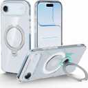 Flex Stand Case for iPhone Air, 360 Rotatable Kickstand, MagSafe Compatible, Slim Protective Cover, Shockproof (Clear)
