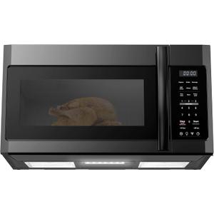 BLACK+DECKER Over the Range Microwave Oven with Vent and One-Touch Auto Cooking, 1.7 cu. ft. OTR Over Stove Microwave, Black, 1000 Watts, EM044K6CF-BK