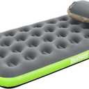 Bestway Roll & Relax Single Inflatable Mattress with Bag Pump 74" x 39" Grey