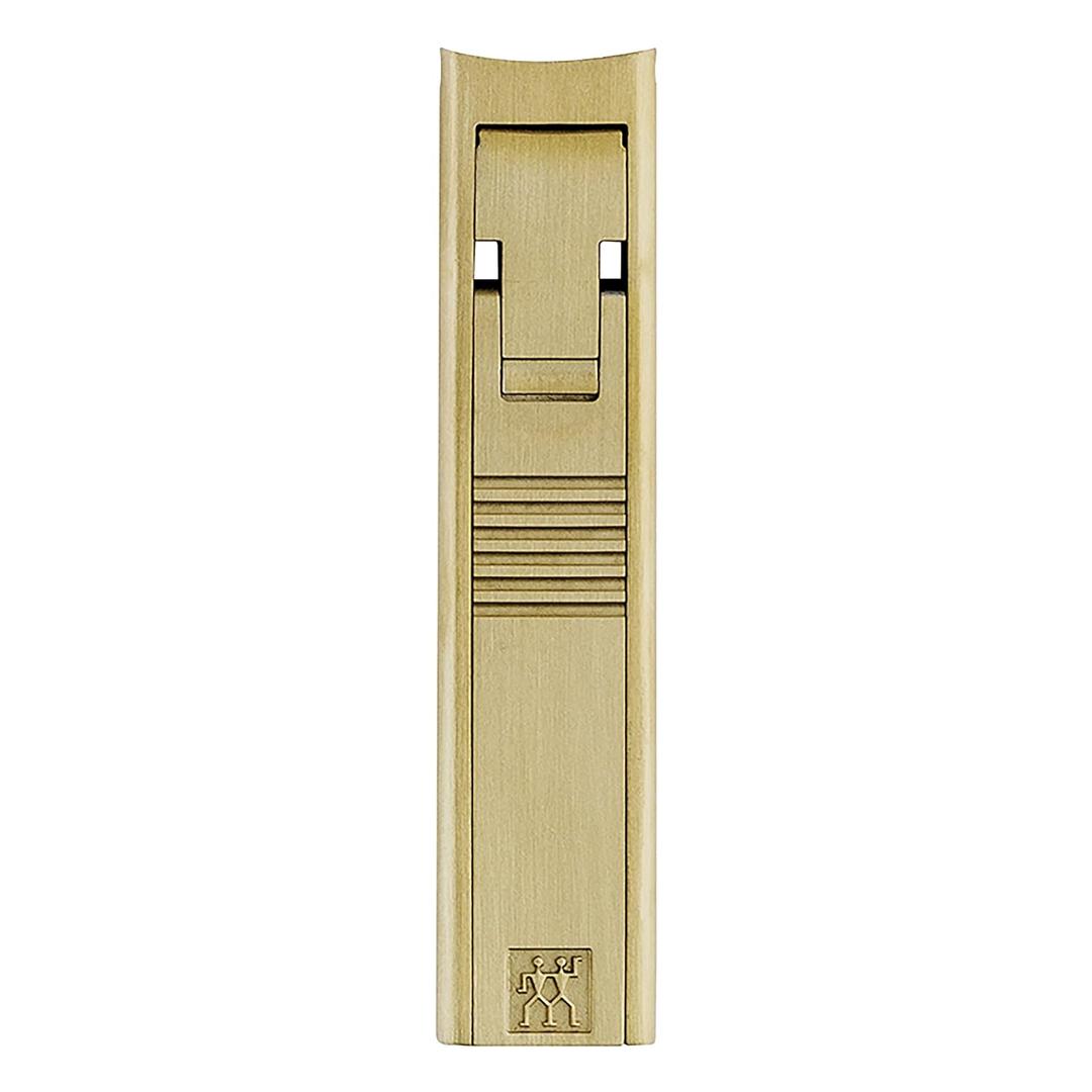 ZWILLING Beauty Twin S Nail Clippers, Compact (Ultra Flat with Nail File, Slightly Curved Cutting Edge, Travel Friendly, Including Leather Cover), Premium, Gold Edition