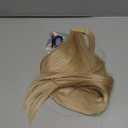 FESHFEN Straight Ponytail Extensions - 28 Inch Long Wrap Around Synthetic Ponytails Hair Piece Pony Tails Extensions Hairpieces for Women, Honey Blonde Mixed Platinum Blonde