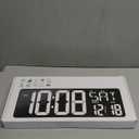 Large Digital Wall Clock with Remote Control 17.2" LED Large Display Timer with Temperature Date Week Auto DST Adjustable Brightness, Big Wall Alarm Clock for Living Room Office Garage Gym Seniors