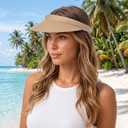 3 Pack Sun Visors Hat + 3 Pairs Sleeves Men Women Clip On Visors Outdoor Golf Beach Travel Camping Cap (Black+White+Navy+3pairs Sleeves)