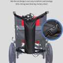 Oxygen Tank Holder for Wheelchair, Wheelchair Oxygen Tank Holder Adjustable Straps, Heavy Duty, Waterproof Fits Most Oxygen Cylinders (Black- Single)