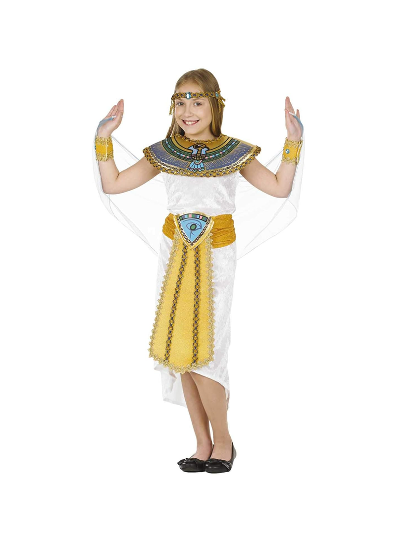 fun shack Kids Cleopatra Costume, Egyptian Dress for Girls, Historical Costume for Kids, Halloween Outfit for Girls Xl