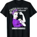 Pancreatic Cancer Warrior Unbreakable Shirt Awareness Gift T-Shirt, XXL