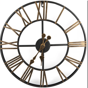 Large XXL Wall Clock Gold 60" Modern and Silent