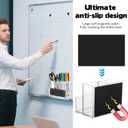 Rainmae 2 Pack Magnetic Pen Holder, Acrylic Magnetic Dry Erase Marker Holder, Whiteboard Marker Holder, magnetic Marker Pen Pencil Organizer for Refrigerator Whiteboard Office School