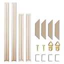 Texas Art DIY Wood Stretcher Bars for Canvas Solid Wood Canvas Frame Kit Easy to Assemble for Gallery Wrap Oil Painting Wall Art Posters Customized Wooden Frame Kit, White, 12x12 inch (Ta.MT01-1212)