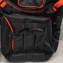 Nixjoro Heavy Duty Tool Bag Backpack, Full-Open Water Resistant Tool Storage and Organization with USB Charging Port for Electricians, Mechanics, HVAC Engineers (Red)