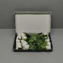 Hawesome 12PCS Artificial Silk Flowers Realistic Roses Bouquet Long Stem for Home Wedding Decoration Party (White -2) (6 Flowers 6 Buds)