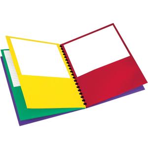 Oxford 8-Pocket Paper Folder, Letter Size, 200-Sheet Capacity, Multicolor, Red, Green, Yellow, Purple (99656), Multicilor, 8-1/2" x 11"
