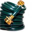 Lightweight EVA Recoil Garden Hose: Retractable Coil Water Hoses with 3/4" GHT Solid Brass Fittings - Corrosion Resistant for Outdoor Lawn Boat (10FT, Green)