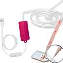 Electric Diamond Art Pen Kit - USB-PoweredButton Knob Vacuum Tool for Rhinestones, No Wax Needed! Ergonomic Design with Auto-Suction for Adults/Kids Crafting Accessories (Pink)