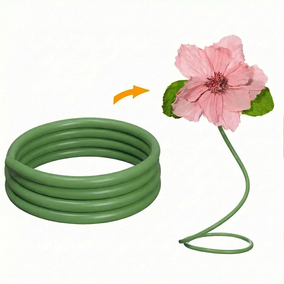 26ft Flexible PVC Pipe, 16mm Diameter - Malleable Pipe, for Fake Flowers, Balloon Arches, DIY Crafts, Wedding Decor, Party supplies & Cosplay Props. (White, 26ft)