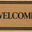 Kelarea Front Door Mat Natural Coco Coir Doormat with Heavy Duty Backing, 17" x 30" Non-Slip Easy to Clean Welcome Mats for Indoor Outdoor Entrance Porch