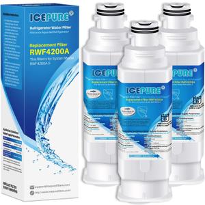 ICEPURE DA97-17376B Replacement for Samsung HAF-QIN/EXP RS27T5200SR WS645A RS22T5201SR RF28R7201SR RF32CG5400SR RF27CG5400SR RF29BB8600QL RF32CG5300SR RF29BB8600QL Refrigerator Water Filter 3PACK