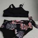 AI'MAGE Womens High Waisted Bikini Set Tummy Control 2 Piece Bathing Suit Modest Racerback Swimsuit 2025 with Tie Side Knot, Size L
